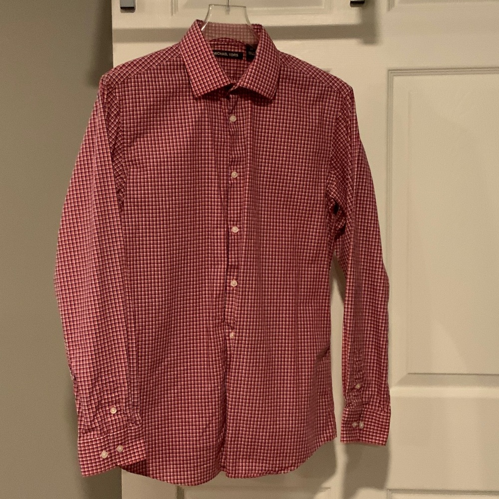Michael Kors Kids Red Checkered Button Down Shirt